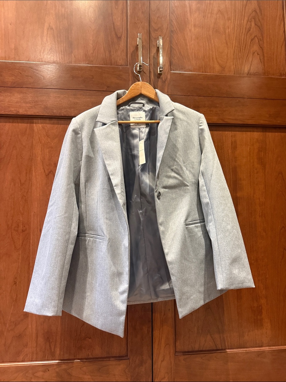 Abercrombie & Fitch Light Gray Tailored Blazer